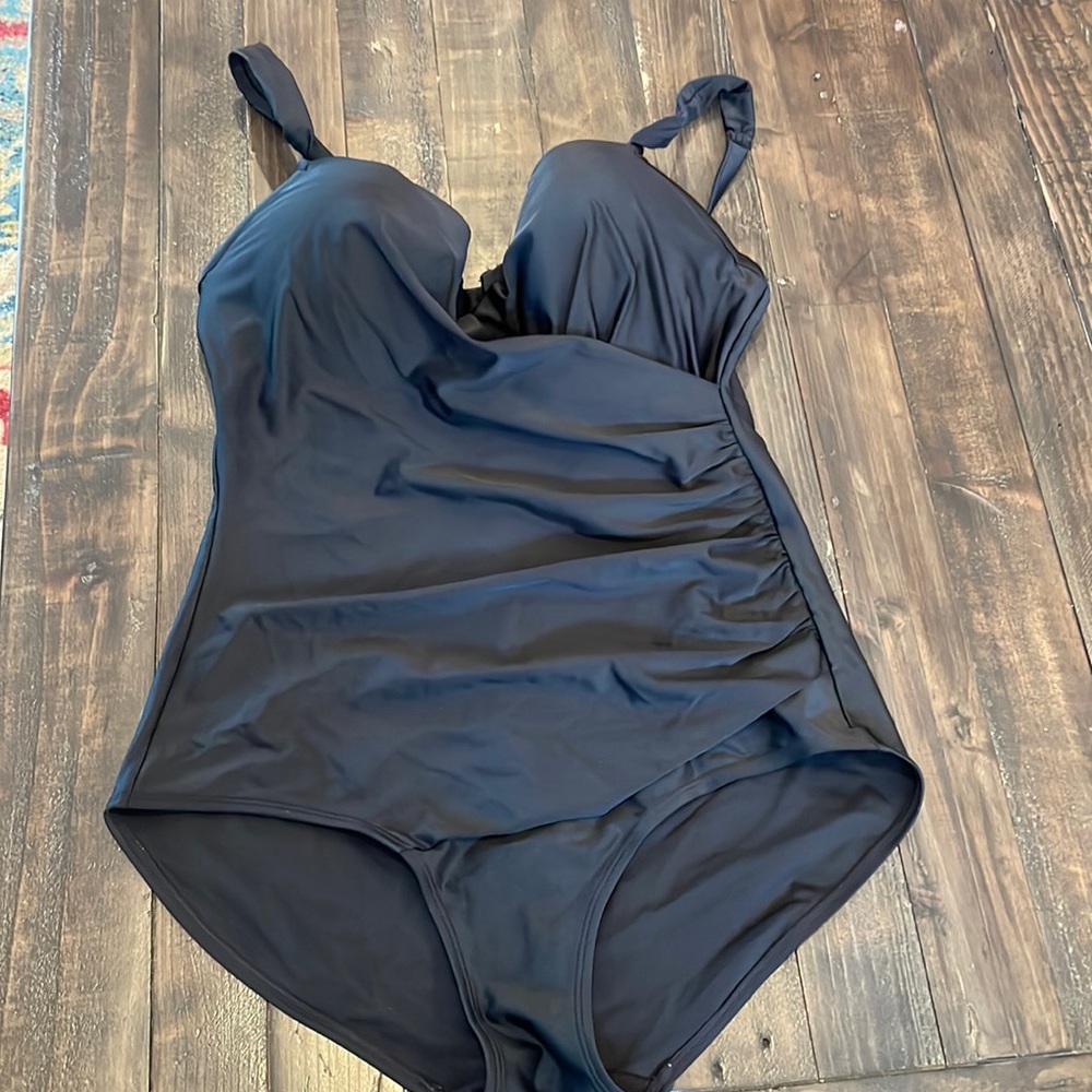 Black one piece swimsuit